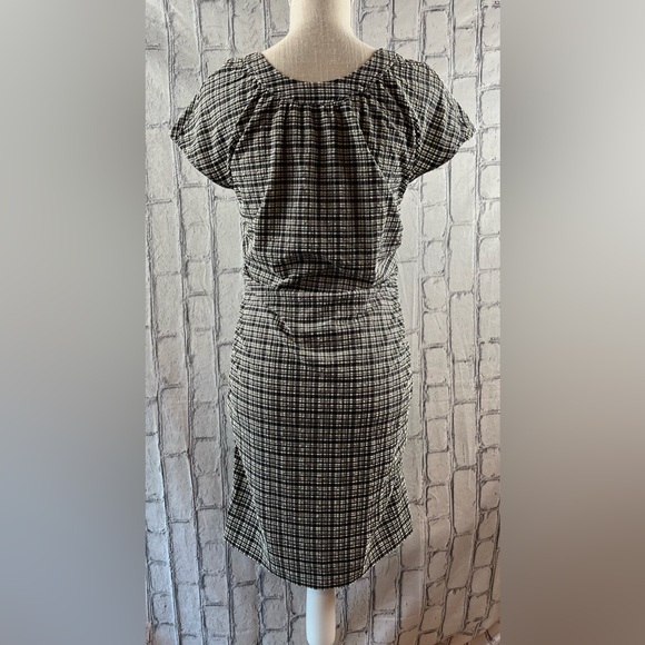 Ganni Size:40 Mini Dress Plaid Stretch Lightweight Multi Color - Picture 2 of 10